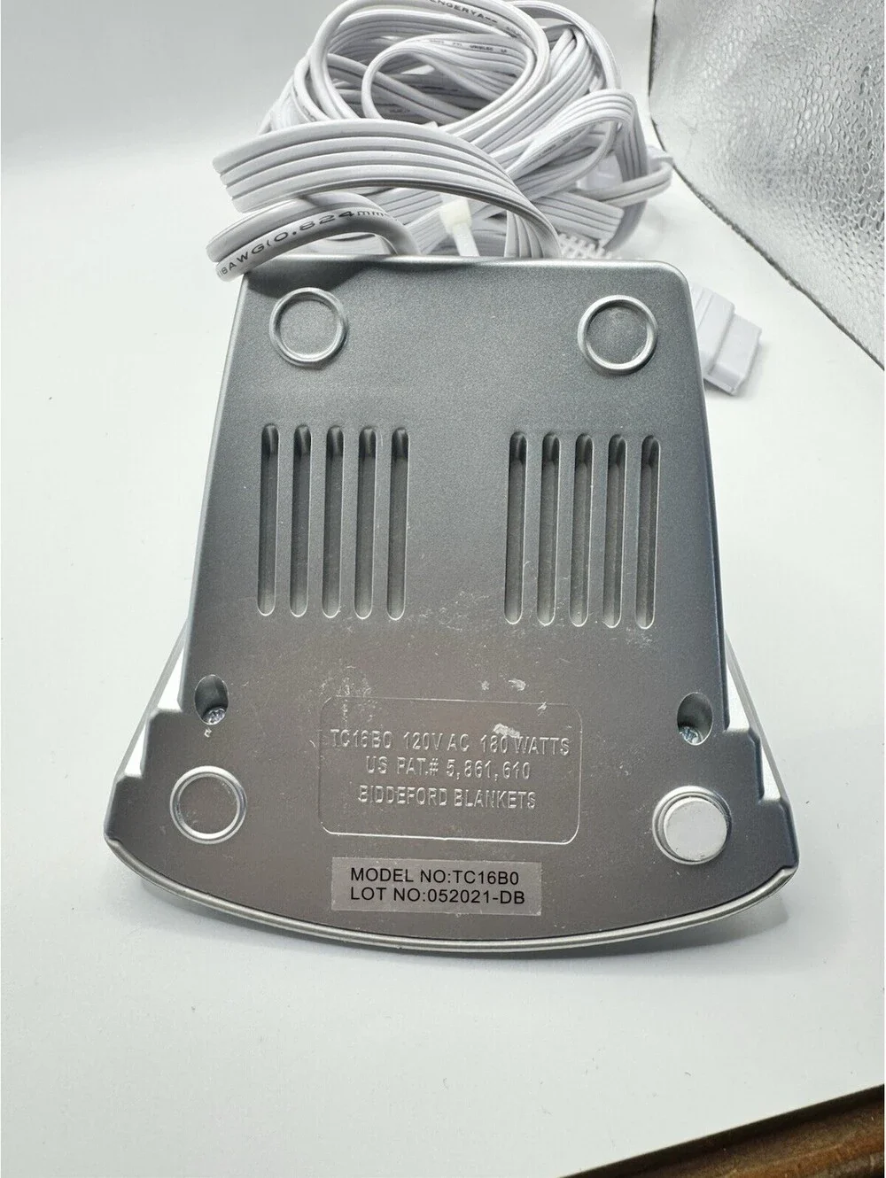 Biddeford TC16B0 Heated Electric Blanket Auto-Off Controller 4-Prong Plug